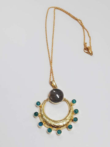 Gold Charm Pendant Necklace